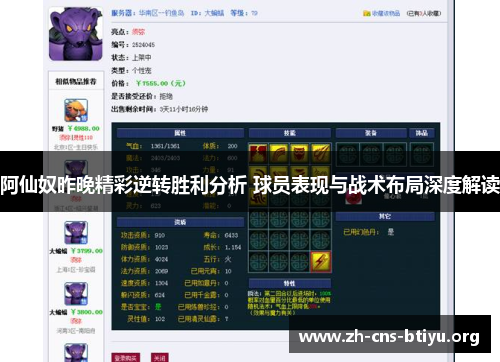 阿仙奴昨晚精彩逆转胜利分析 球员表现与战术布局深度解读 阿仙奴昨晚精彩逆转胜利分析 球员表现与战术布局深度解读